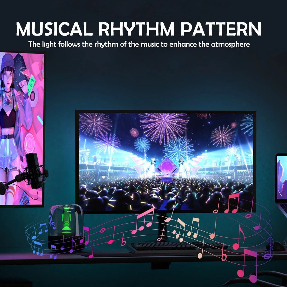 GlowSync RGB Monitor Light Strip – App & Music Sync LED Backlight for Gaming Setup