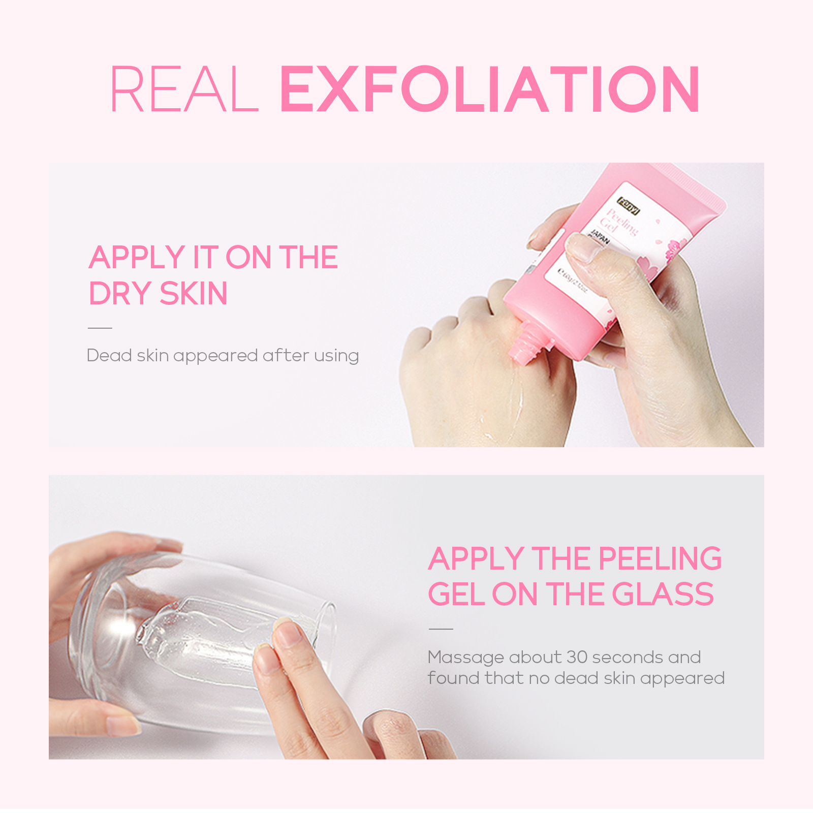 Facial Exfoliating Cherry Blossom Peeling Gel, Moisturizing Tender Body Cleansing Skin Care