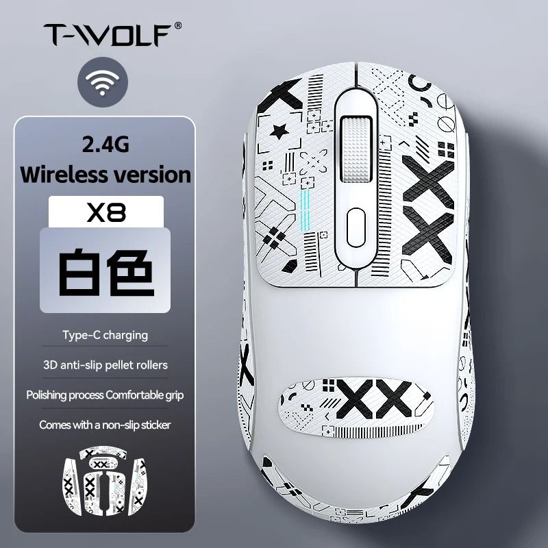 Ergonomic RGB Silent Wireless Office Mouse