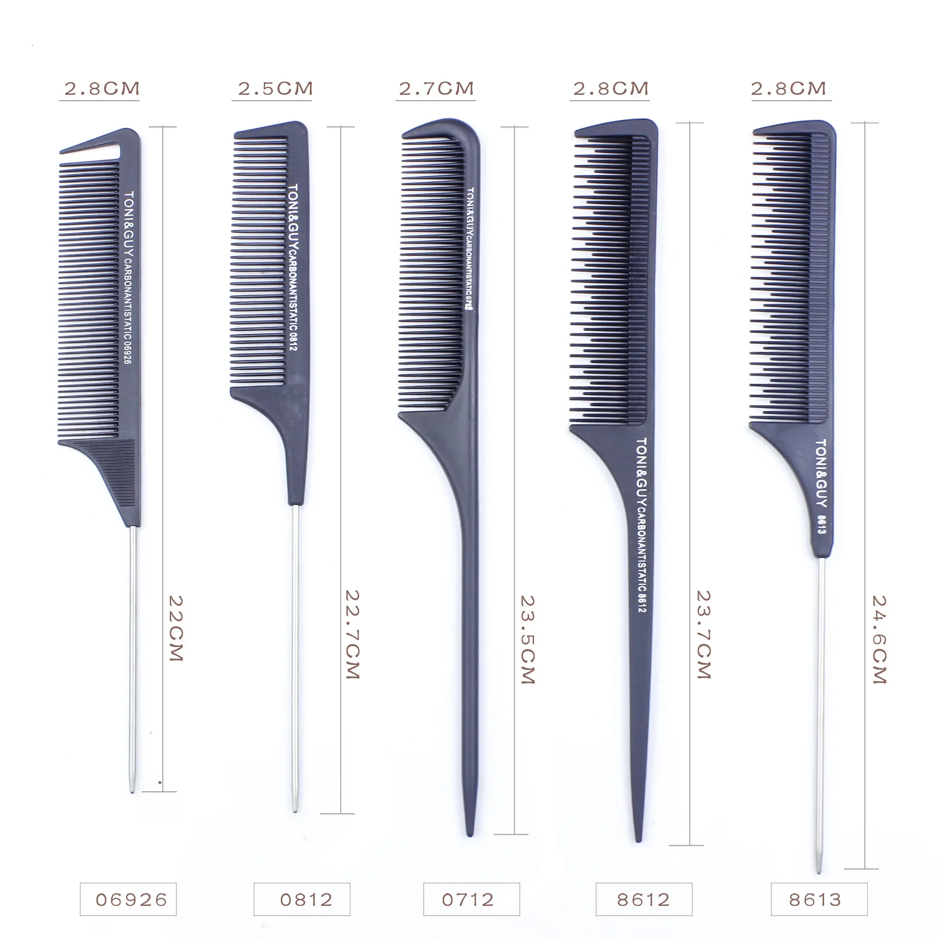 Precision Hairdressing Comb Set for Styling, Parting and Edge Control