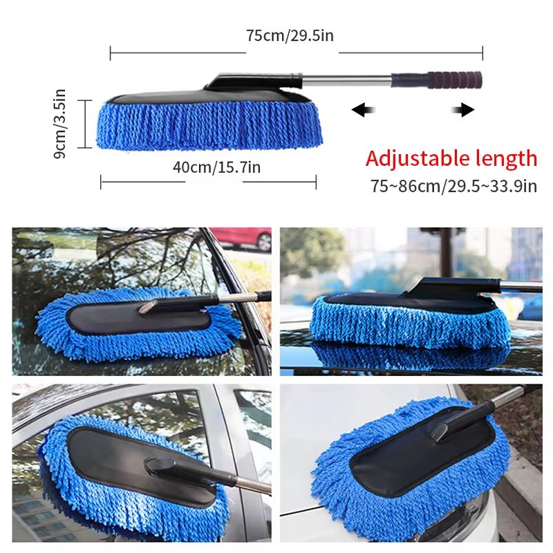SEAMETAL Microfiber Car Wash Mop – Extendable Handle Auto Duster & Detailing Brush Kit for Scratch-Free Cleaning