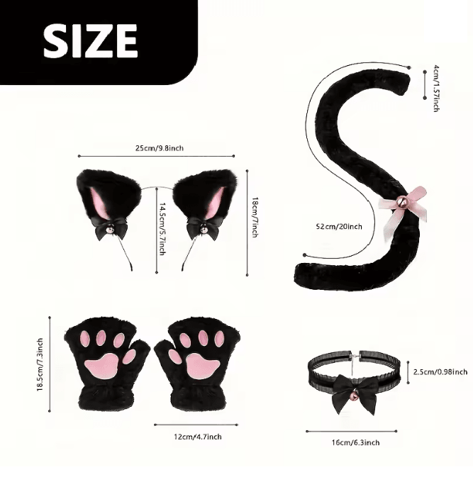 CutePaws Winter Cat Costume Set