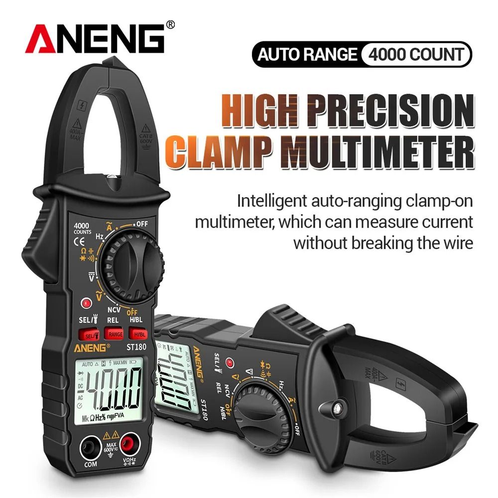 ANENG ST180 Clamp Meter Digital 4000 Counts AC DC Multimeter