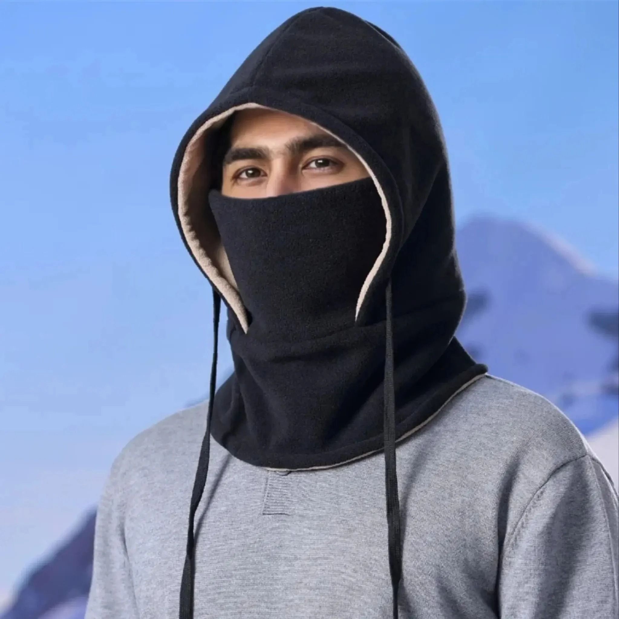 Unisex Winter Balaclava Hat – Windproof Thermal Cap with Integrated Face Mask