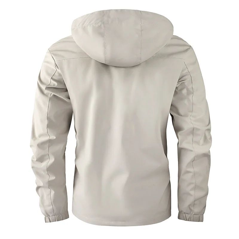 Mens Casual Waterproof Windbreaker Hooded Soft Shell Winter Jacket
