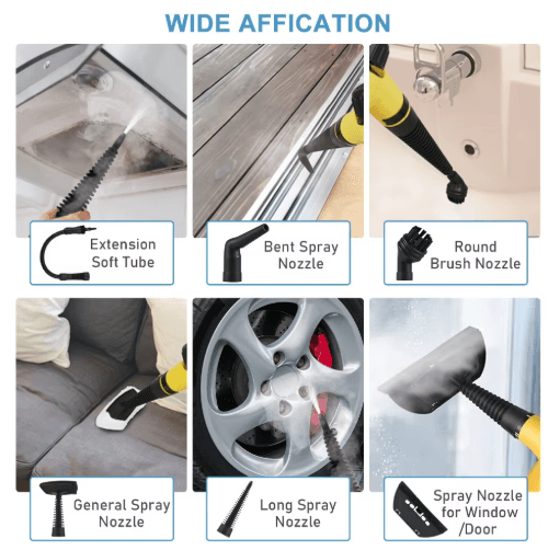 Handheld High-Temperature Steam Cleaner – Powerful Grease & Grime Removal Tool