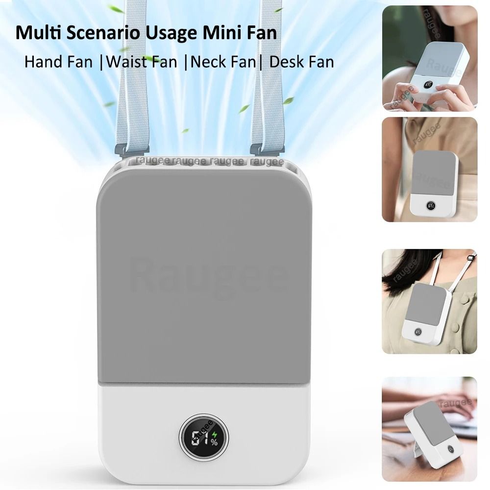 Portable Waist and Neck Fan with USB Recharge