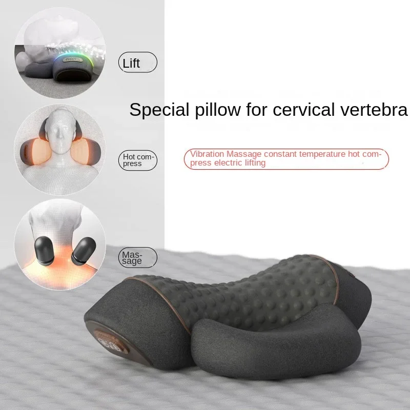 Electric Neck Massager, Cervical Pillow, Hot Compress, Neck Stretch Heating Vibration, Back Traction