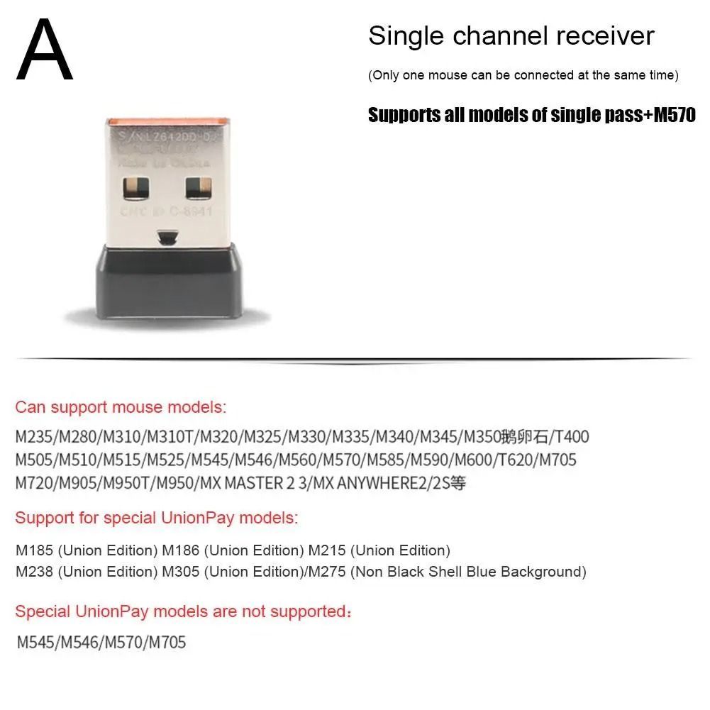 USB Unifying Receiver Wireless Mouse Keyboard Dongle Multi Device Adapter