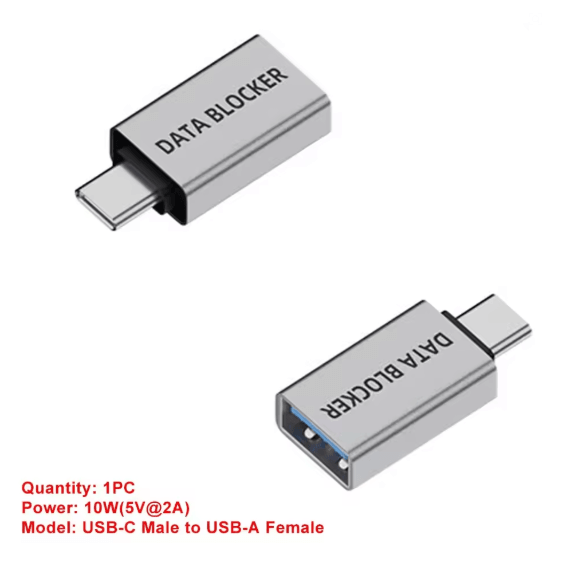 USB C Data Blocker Charging Only Privacy Protection Adapter