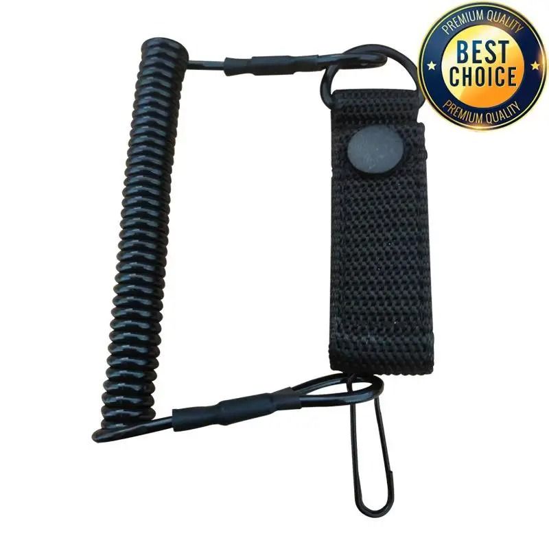 Tactical Anti Lost Elastic Lanyard Rope Spring Safety Strap