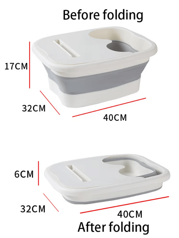 Foldable Footbath Massage Bucket – Collapsible Foot Soaking Spa Tub for Home Pedicure & Relaxation