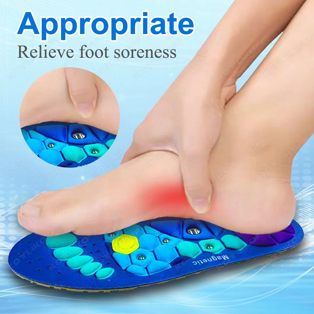 MagnaStep Acupressure Magnetic Insoles – Anti-Fatigue Arch Support Massage Shoe Inserts for Pain Relief & Slimming