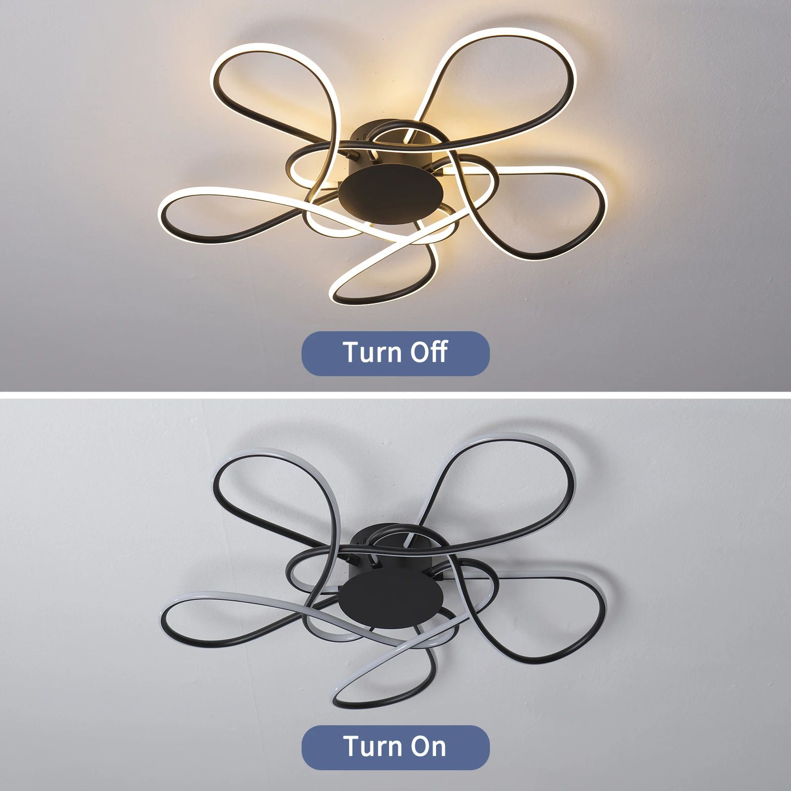 Modern Gold LED Chandelier Ceiling Light Fixture