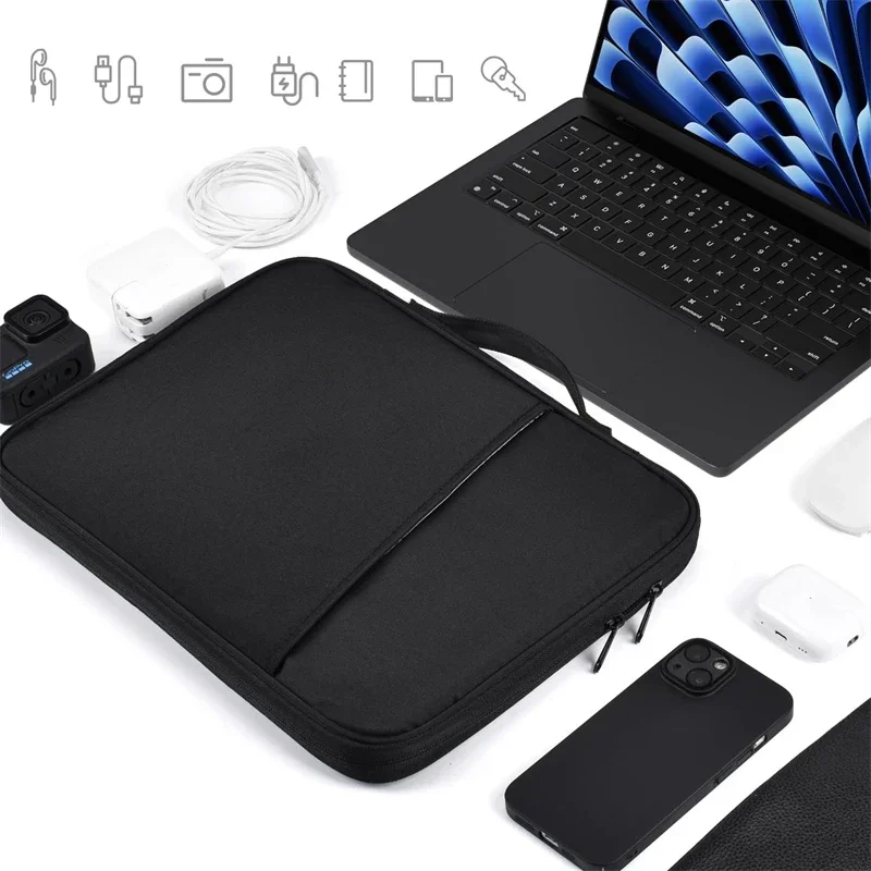 Laptop Sleeve Case for Macbook Air Chip, Portable Shockproof Handle Bag, Mac Book Pro Cover Accessories
