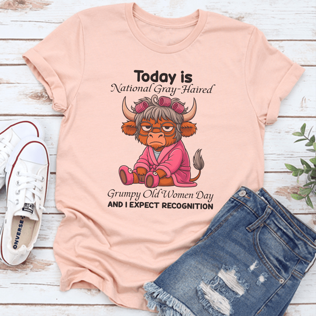 Today is National Gray Haired Grumpy Old Women Day Tee