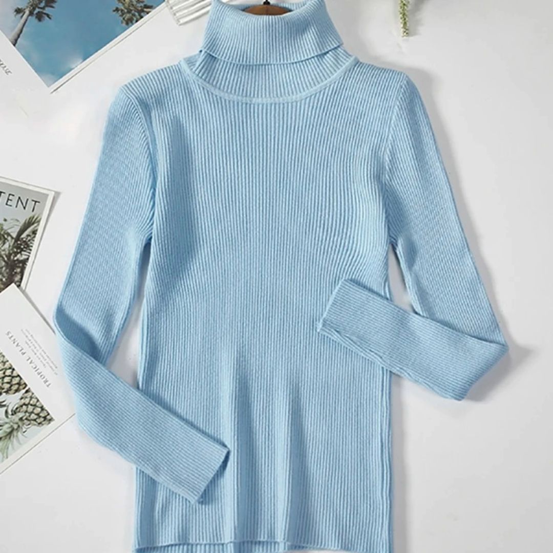 Heliar Womens Turtleneck Knitted Pullover Soft Autumn Winter Sweater
