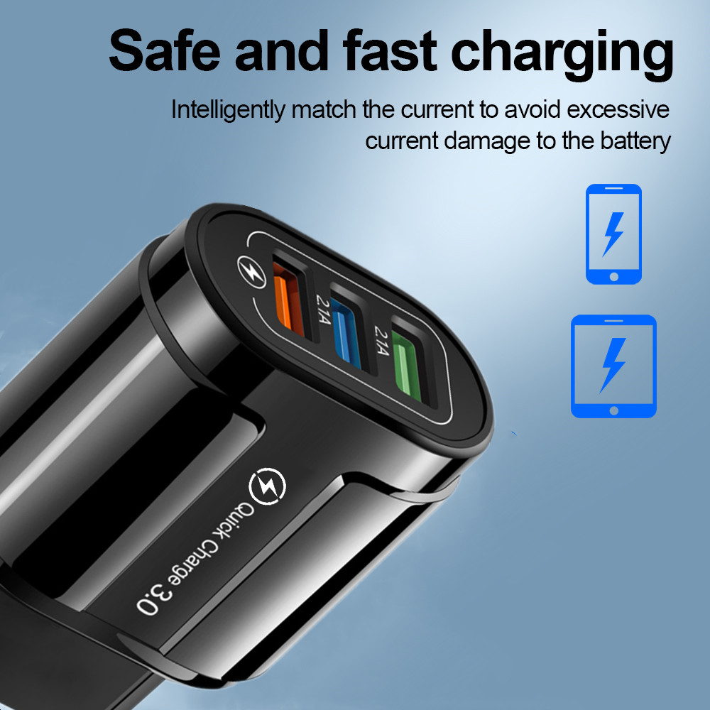 Quik Charge Adapter, USB Fast Phone Charger, Wall Chargers Plug