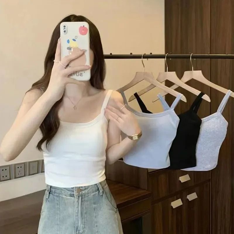 Womens Sexy Sleeveless Crop Top - Basic Fashion Camisole & Tube Top