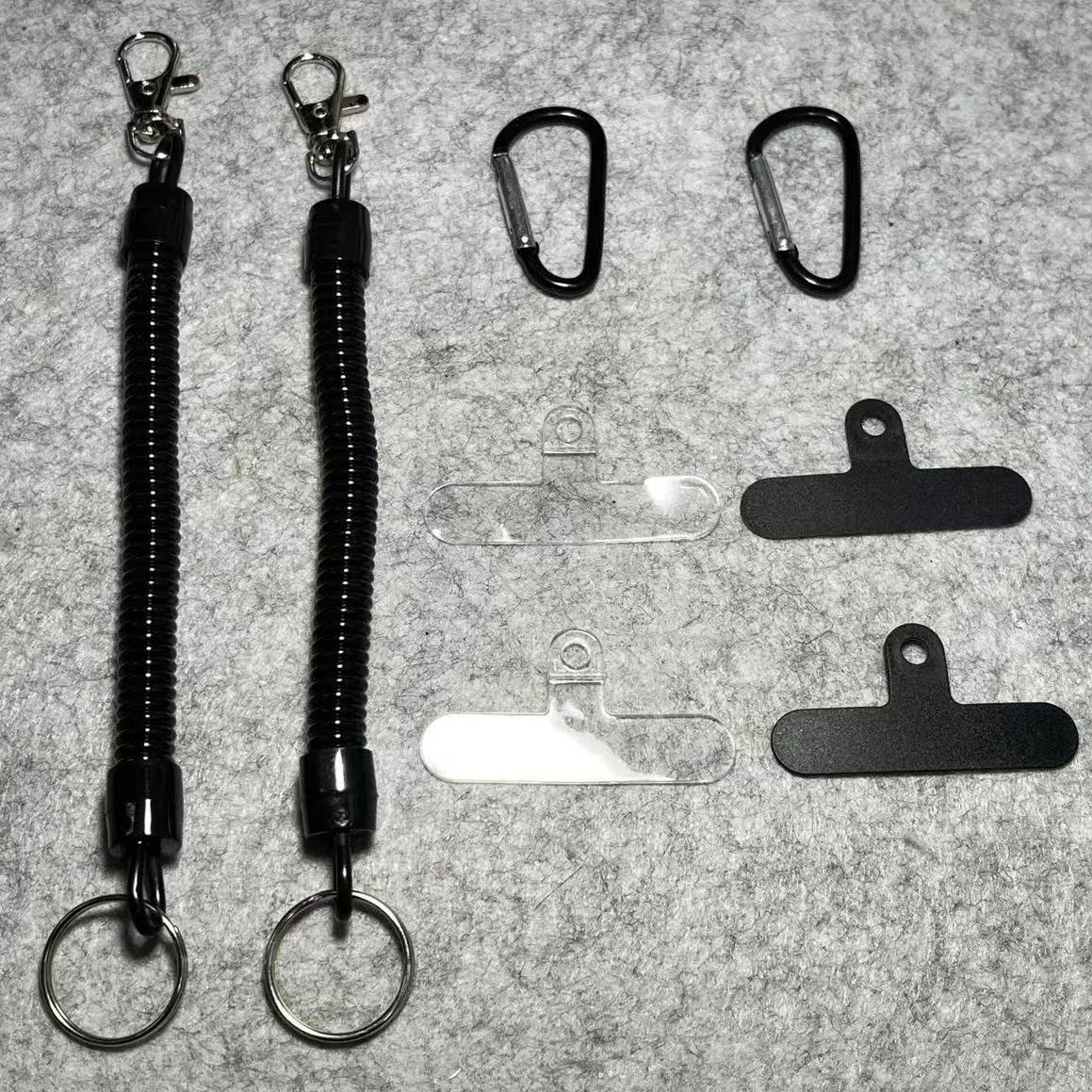 Retractable Coil Keychain Set