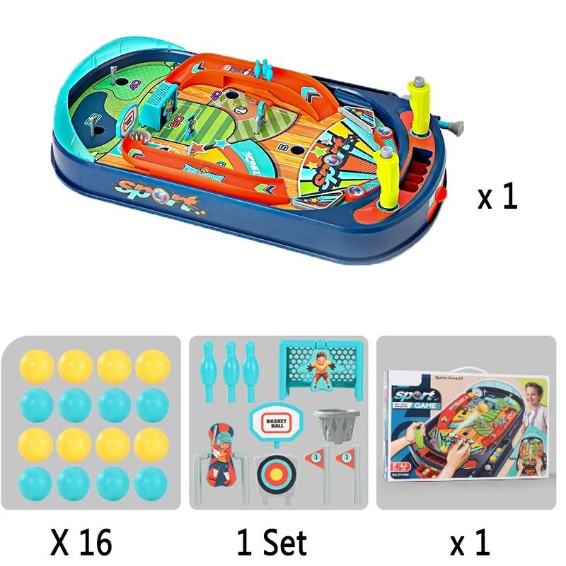 FunFlip Children Pinball Machine Toy Marble Battle Table Game
