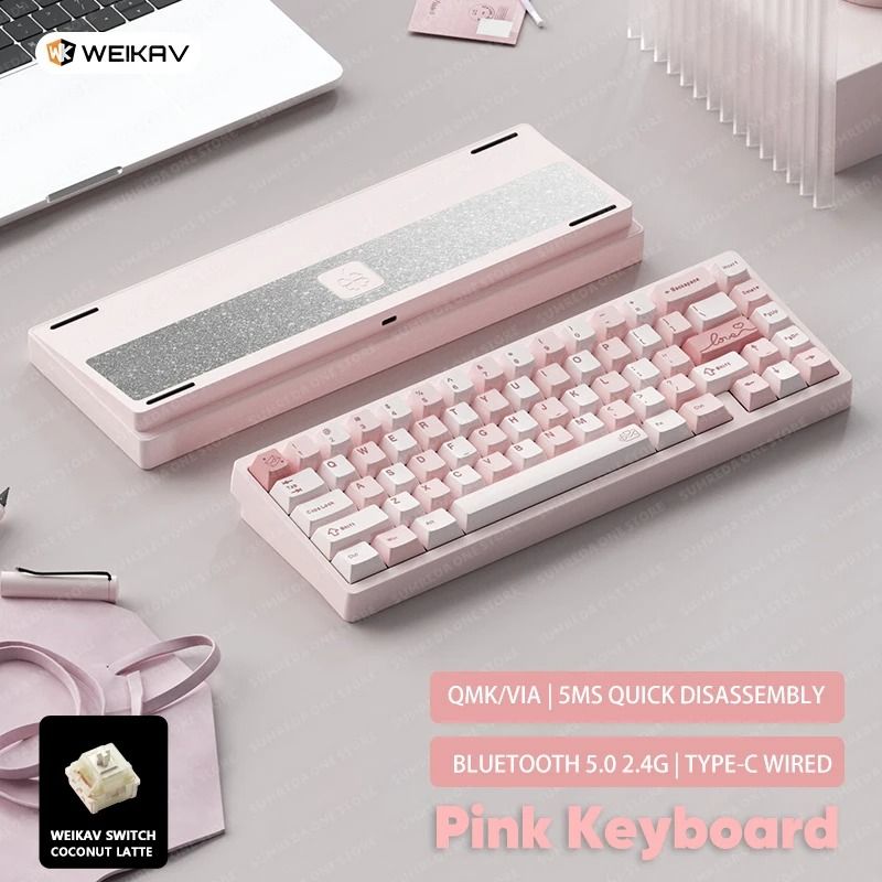 Lucky65 V2 65 Keys Mechanical Keyboard with Aluminum Case RGB Lighting and Hot Swappable Switches
