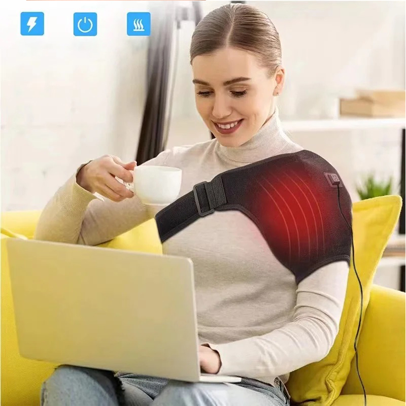USB Powered Electric Heated Shoulder Strap, Three Temperature Adjustable Support