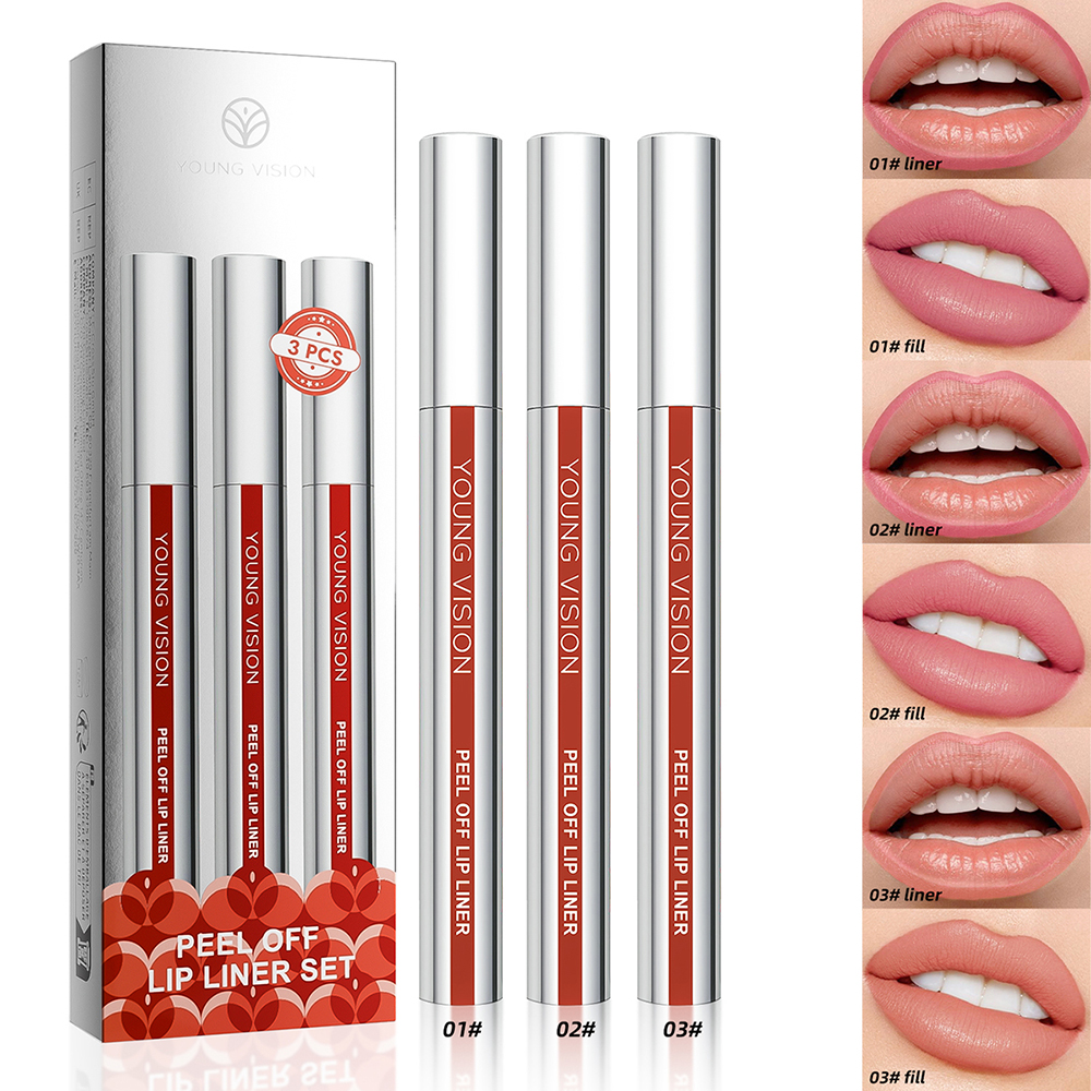 Tear Off Lip Liner, Peel Off Lip Liner Matte, Smudge Free Hook and Loop Lip Pencil, Long Lasting Makeup Pencil