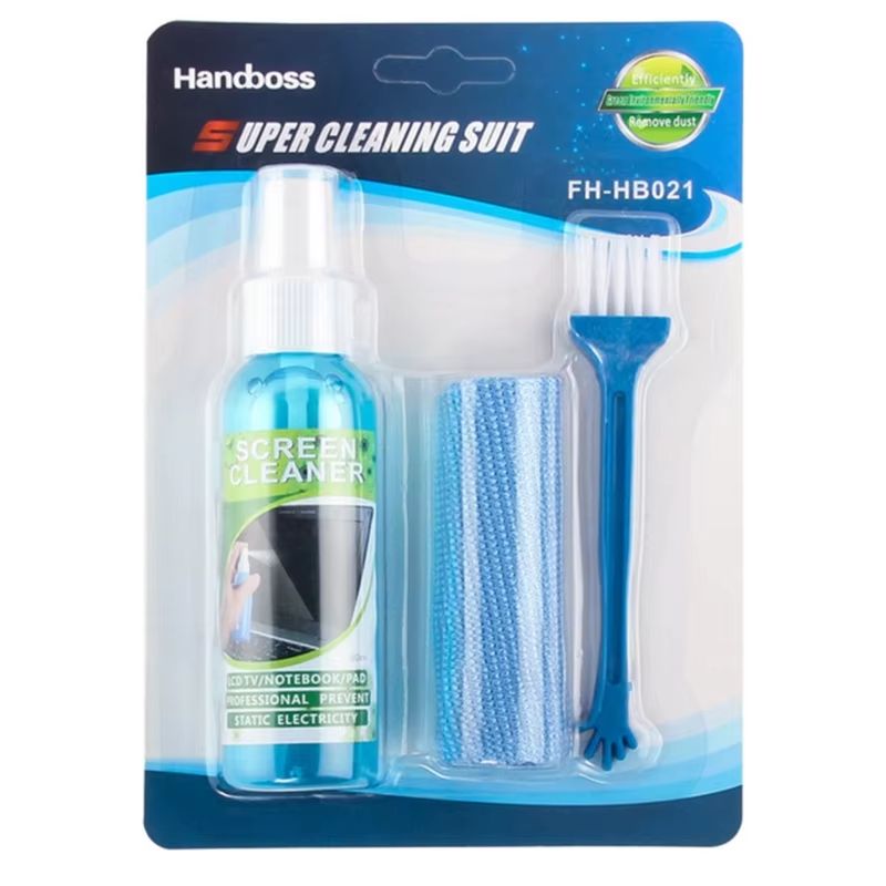 Premium Screen Cleaning Kit – Liquid Cleaner, Brush & Microfiber Cloth Set for TV, Laptop, Phone, Tablet & Camera