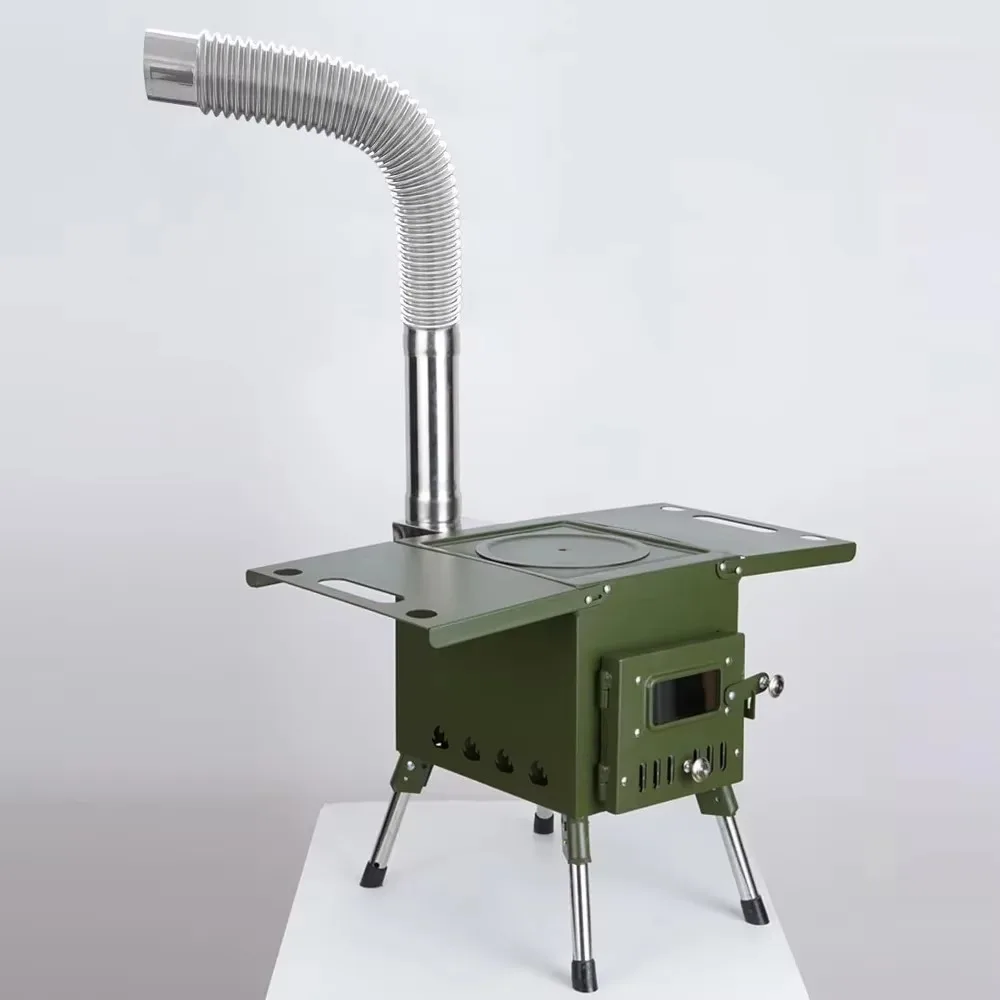 Outdoor Wood Stove Pipe Kit Durable Camping Stove Chimney Pipe for Portable Heating Systems
