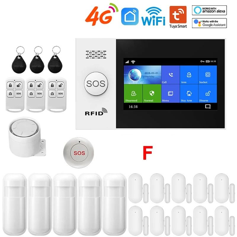 Ultimate 4G Smart Security Hub - 4.3 Inch HD Touchscreen WiFi Alarm System