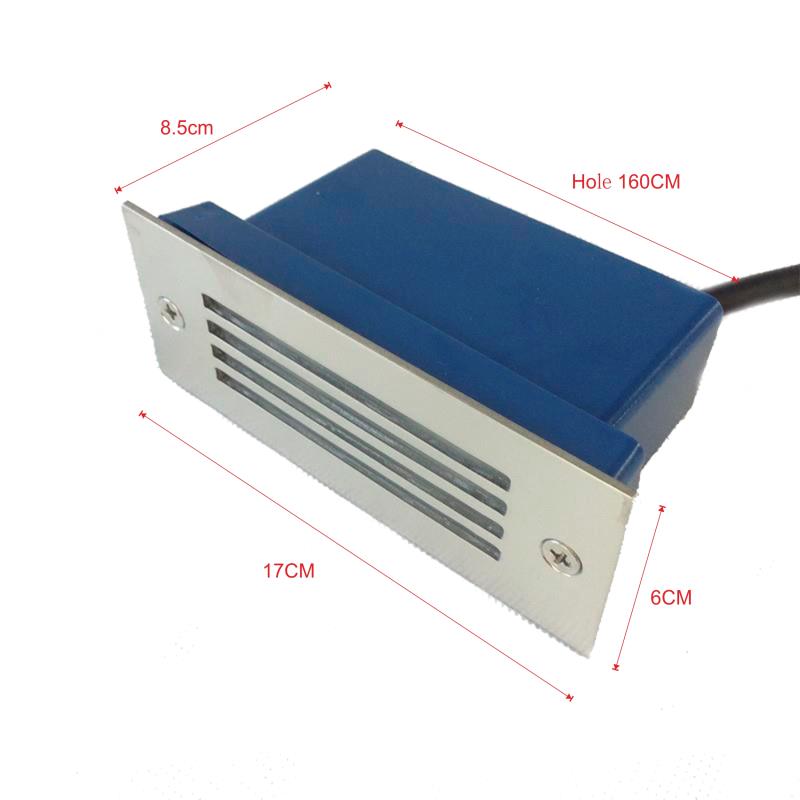 Waterproof Recessed LED Stair Light, Aluminium Wall Lamp, Garden Path Buried Yard Lighting, Floor Lamp for Outdoor Use