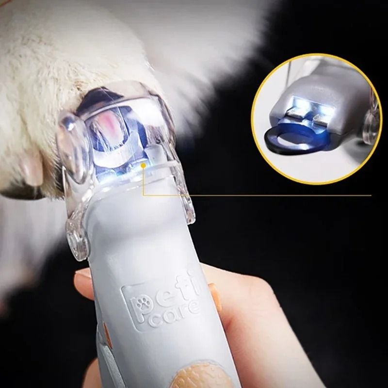 Professional LED Pet Nail Clipper – Grooming Trimmer with Magnifying Mirror for Dogs & Cats