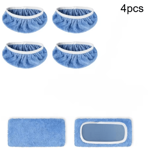 Reusable Mop Pads (4-Pack) – Ultra-Fine Fiber Dry & Wet Replacement Cleaning Cloths