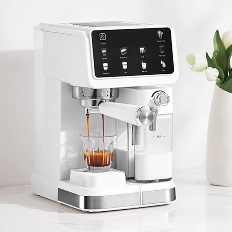 Italian Automatic Espresso Machine with Milk Frother High Pressure Coffee Maker