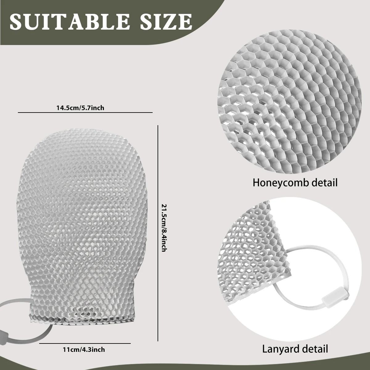 Honeycomb TPU Gentle Scrubbing Gloves