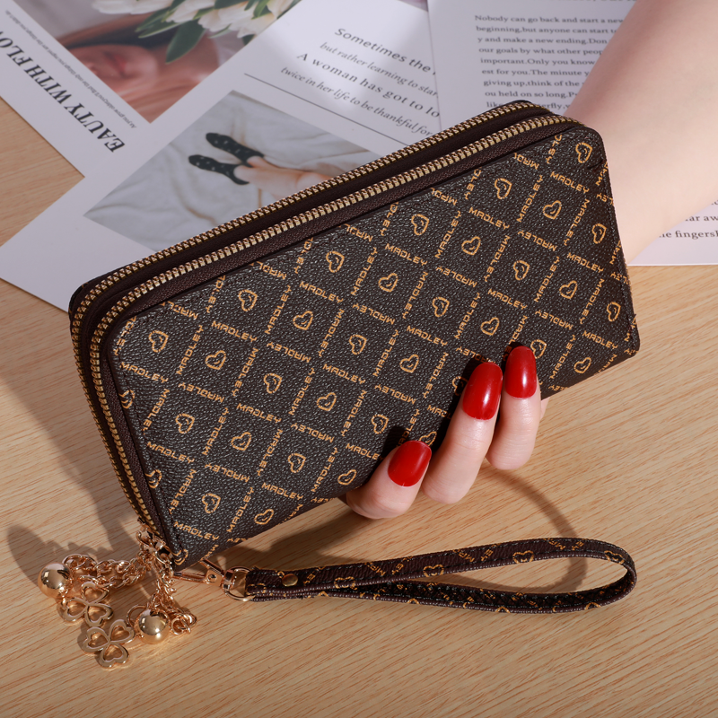 Large capacity Faux Leather Zipper Wallet Casual Multifunctional Clutch