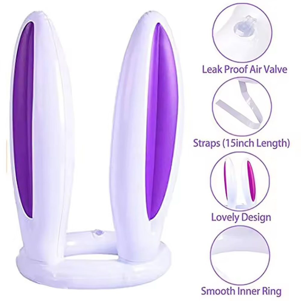 Holiday Bunny Ears Inflatable Ring Toss Activity, Parent-Child Interaction Toy
