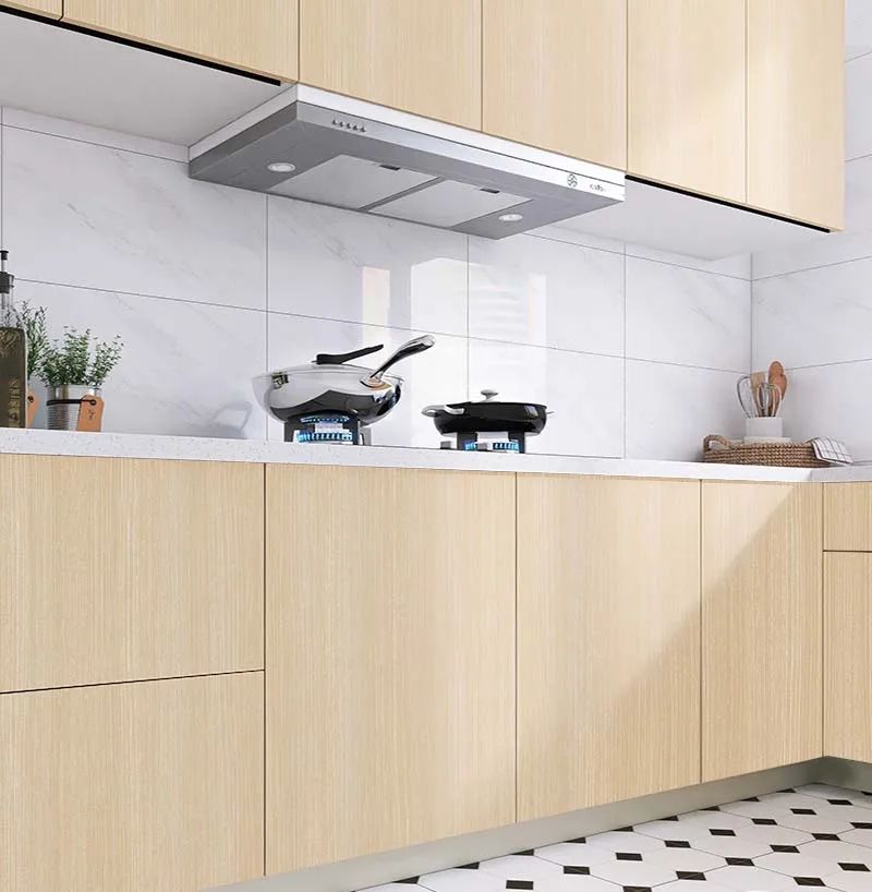 Wood Grain Peel & Stick Cabinet Film - Waterproof, Flame-Retardant Kitchen Renovation Wrap