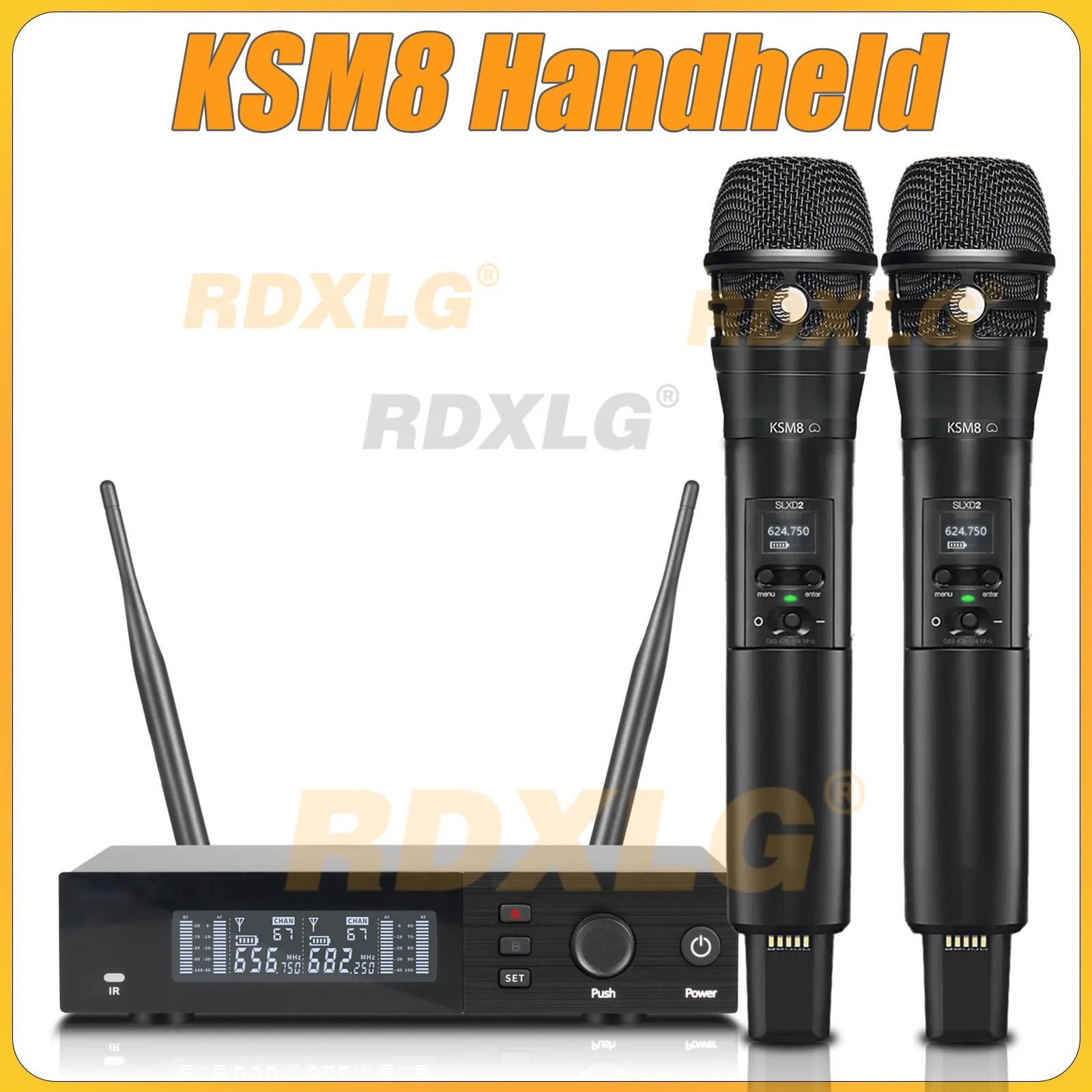 SLXD4 Professional Dual Wireless Microphone System with Two Handheld UHF Microphones