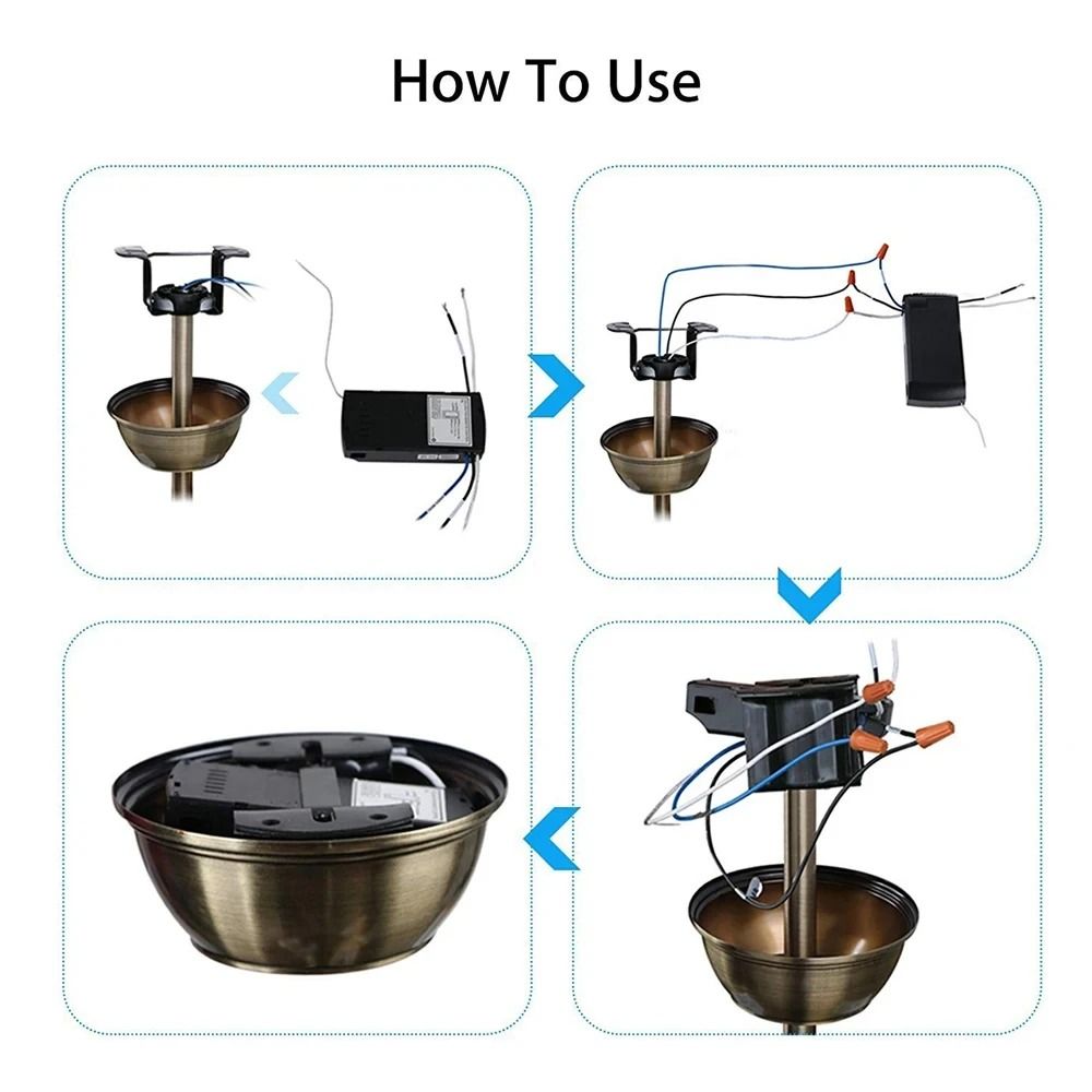 Universal Ceiling Fan Lamp Remote Control Kit with Timing and Wind Speed Adjustment