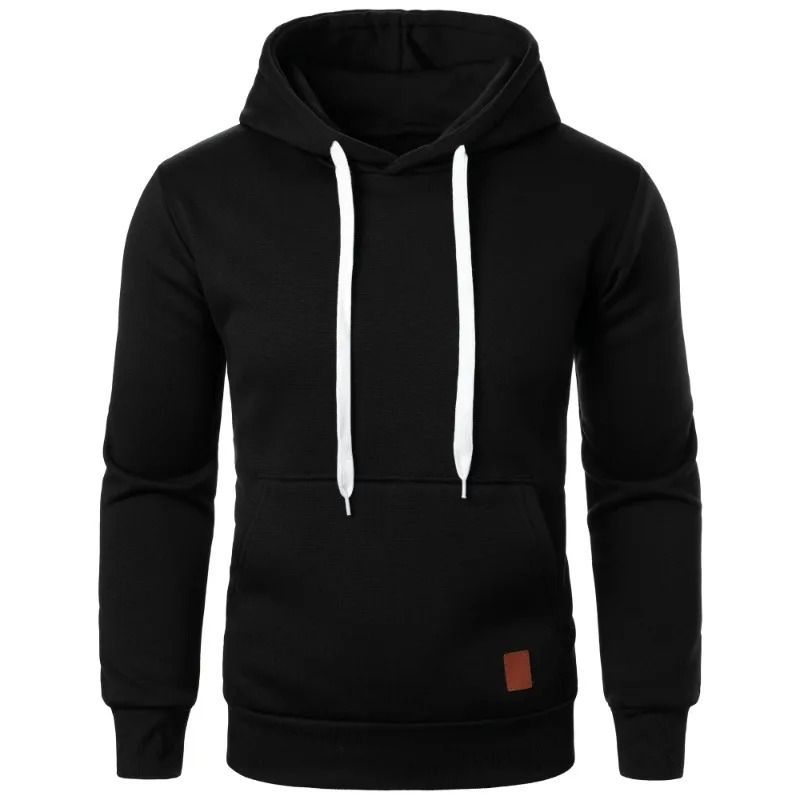 Mens Casual Hooded Drawstring Hoodie Lightweight Long Sleeve Pullover Sweatshirt
