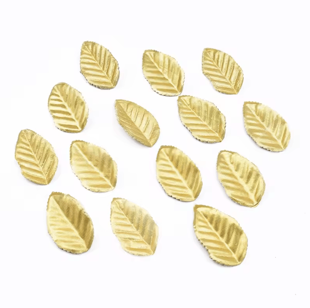 Golden Silk Leaf Craft Set – 100PCS Artificial Leaves for DIY Decor & Events