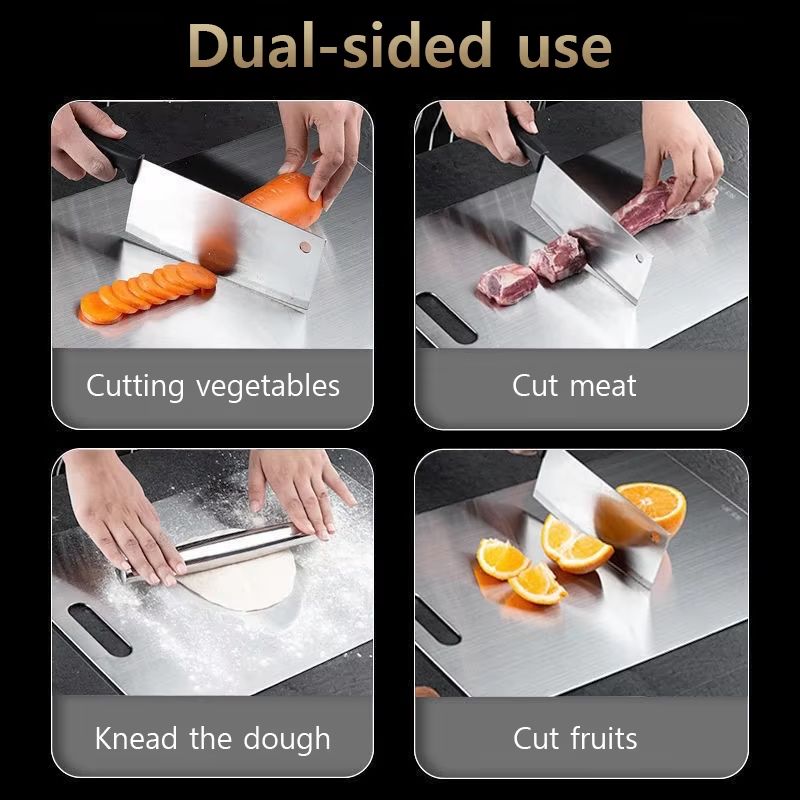 316 Stainless Steel Double Sided Cutting and Kneading Board – Hygienic Kitchen Prep Panel