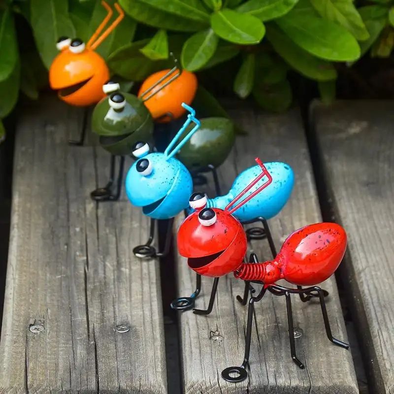 Metal Ant Wall Decor Set for Garden Fence and Indoor Wall Art