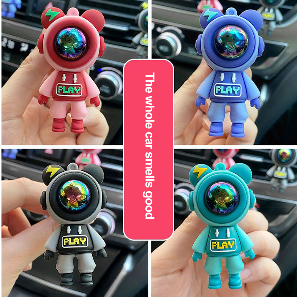 Astronaut Car Air Freshener, Cute Figurines Decoration, Aromatherapy Perfume Diffuser for Car Interior
