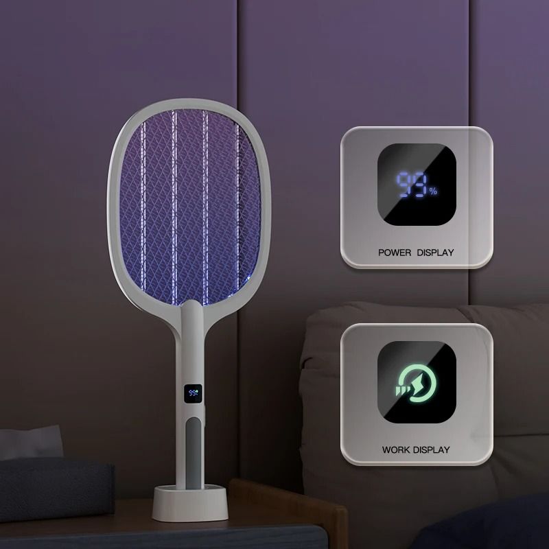 Electric Fly Swatter Insect Killer with Automatic Mode and Charging Base
