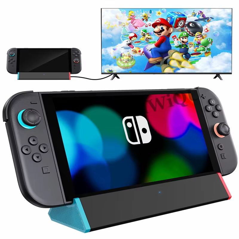 Portable 4K TV Dock Station for Switch 2 – HDMI Adapter with Type-C & USB Ports, 100W Charging
