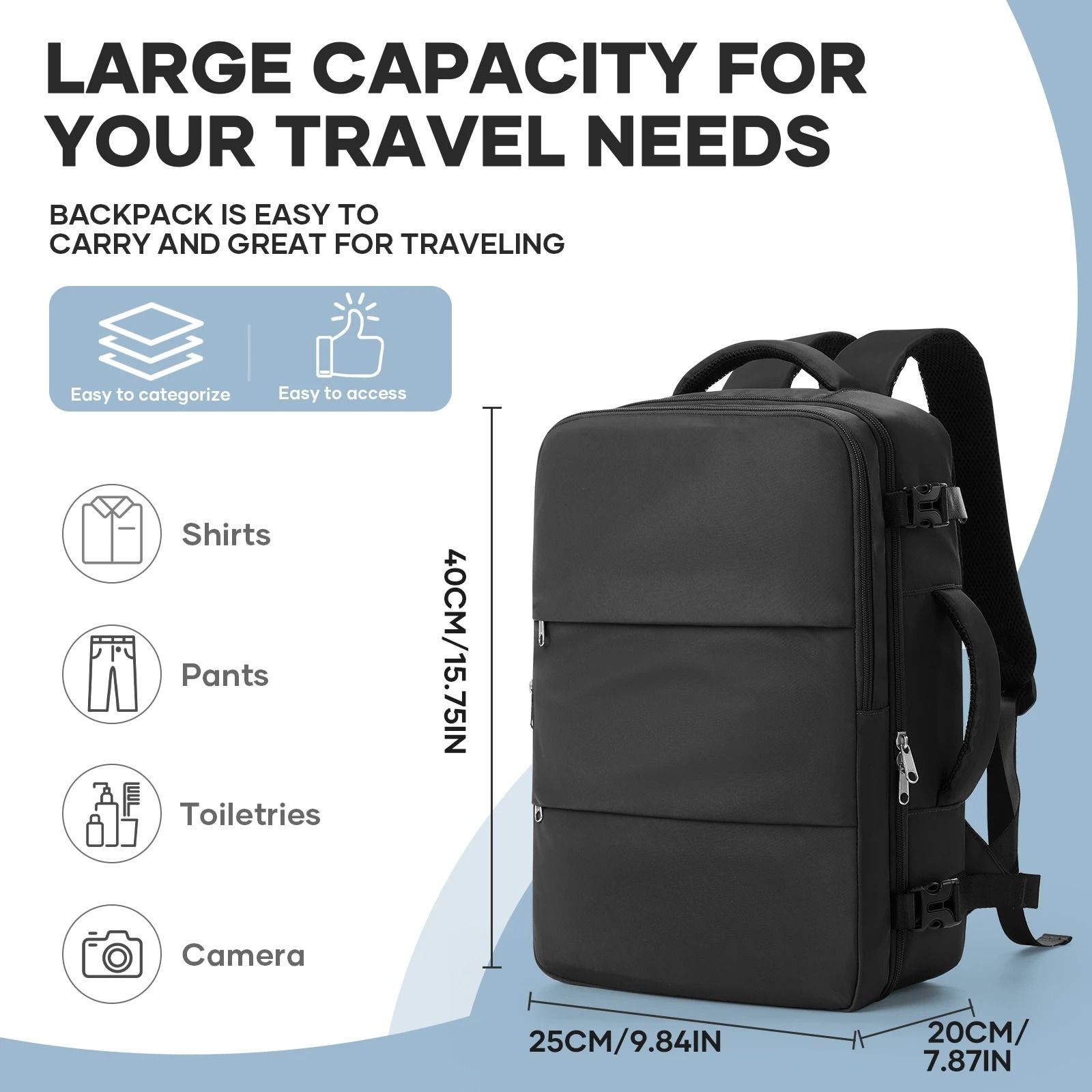 Cabin Travel Backpack 15.6-inch Laptop Compartment Water Resistant
