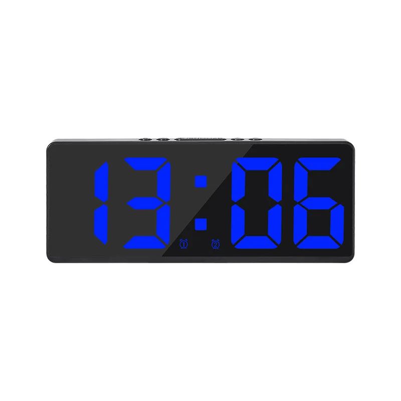 Smart Voice Control LED Digital Alarm Clock – Dual Alarm, Temperature Display, Night Mode Desk Clock